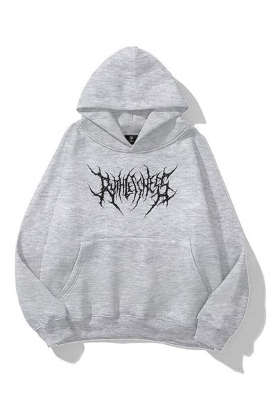 Unisex Gothic Ruthless Sweatshirt Gray Melange