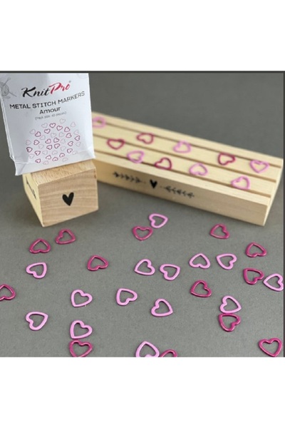 KnitPro Amour обележувач за плетење во форма на срце (40 парчиња)