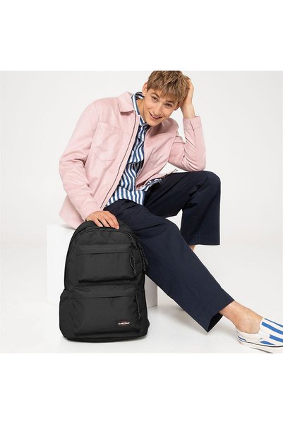 Padded Double Unisex Black Backpack