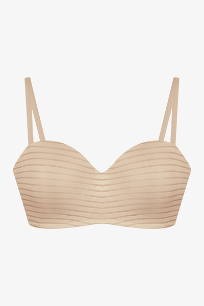 Women's Non-Padded Transparent Striped Shaping Strapless Bra