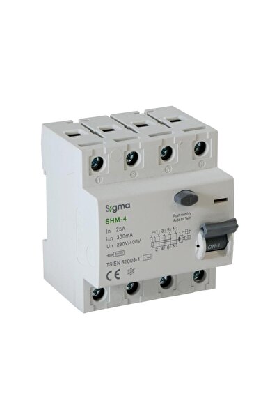 - 4P 25A 30mA 6kA трифазно реле за заштита од резидуална струја SHM4025030