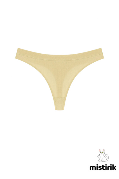 Paulo Model Ribbed Thong Slip Does Not Indicate Briefs Skin Color