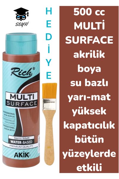 Multi surface acrylic paint 500 cc-ideal on all surfaces-water based-high covering pigment-semi matte