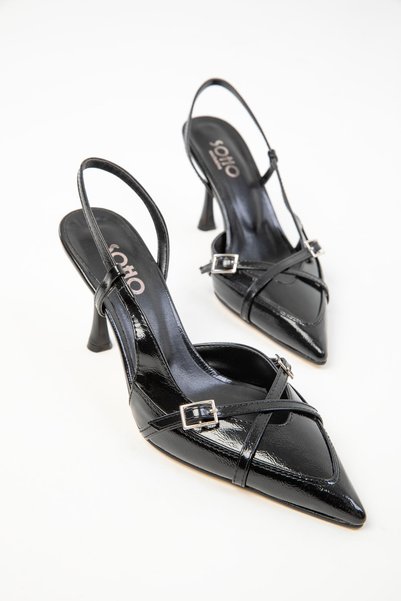 Black Women's Classic Heeled Shoes 20245