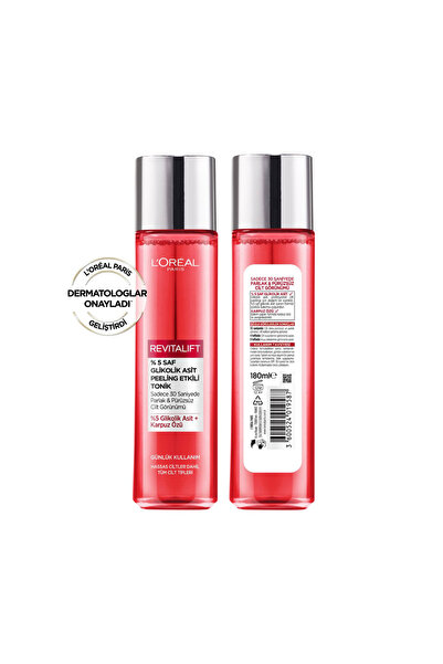 L'oréal Paris Revitalift 5% чиста гликолна киселина тоник со ефект на пилинг 180ml