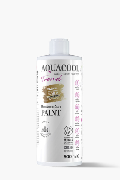 Water Based Hybrid Door, Cabinet, Tile, Furniture Paint Ral 9003 S. White 500ml