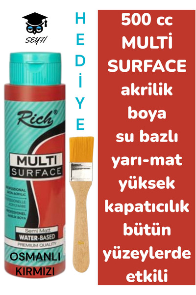 Multi surface acrylic paint 500 cc-ideal on all surfaces-water based-high covering pigment-semi matte