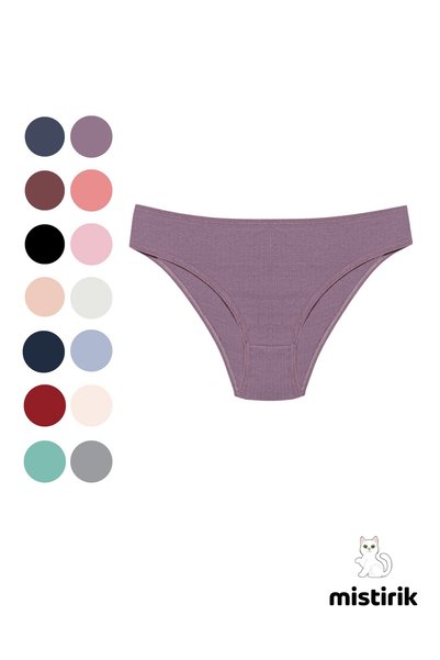 Taranto Model Ribbed Flexible Sports Panties Purple Color