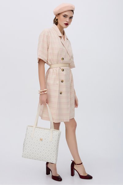 White Women's Hand and Shoulder Bag 05Fo25Y5028