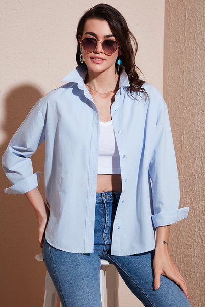 Cotton Regular Fit Front Short Back Long Oval Cut Shirt Shirt Cf25S 163867