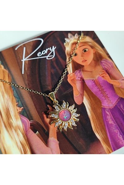 Rapunzel ѓердан со вртечко сонце, ѓердан со ротирачко сонце - златен