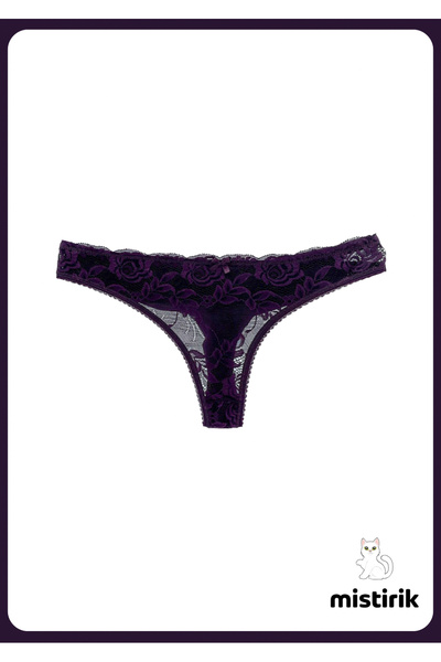Masara Model Half Lace Comfortable to Use Thong Model Panties Purple Color