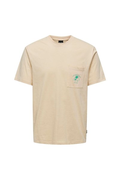O Collar Printed Powder Men's T-Shirt Onskristopher Reg Pocket Ss Tee