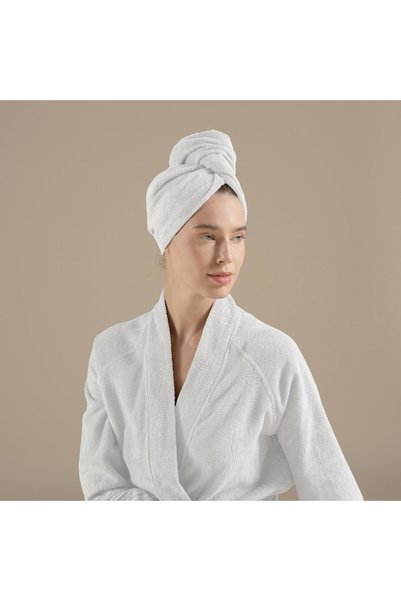 Solid Bamboo Hair Cap White