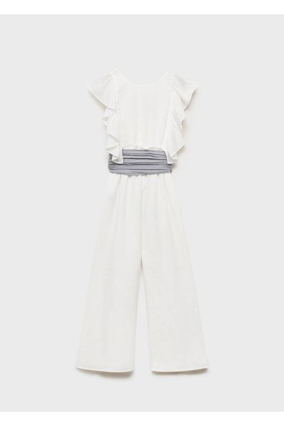 Long jumpsuit with flounces