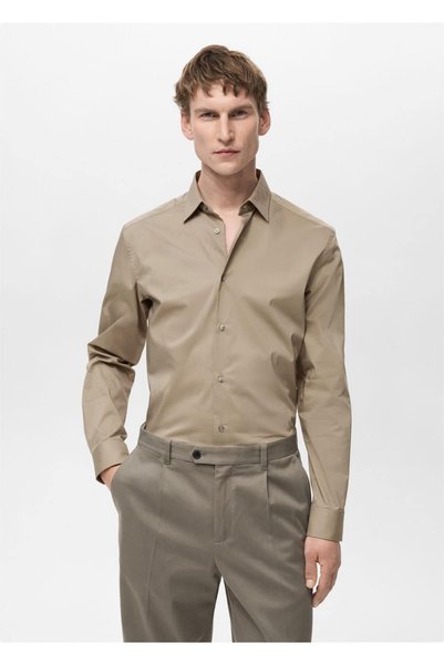 Regular Fit Stretch Cotton Shirt