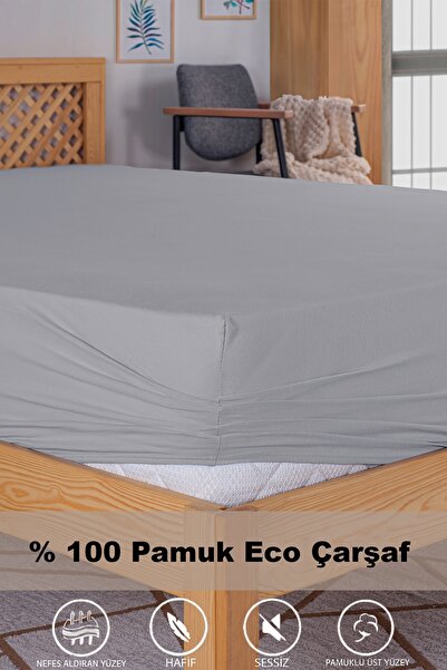 Чаршаф со ластик, 100×200 единечен 100% памучна плетена ткаенина, 145 gr/m²