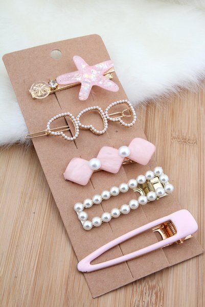 Set of 5 Pink Buckles