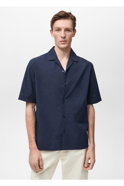 Textured Bowling Collar Shirt