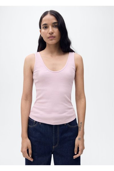 Cotton Blouse with Wide Straps