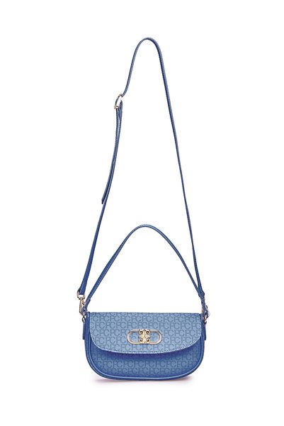 Blue Small Alphabet Women's Shoulder Bag 05Po25Y1990