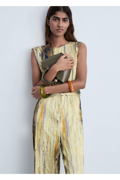Long Satin Textured Jumpsuit
