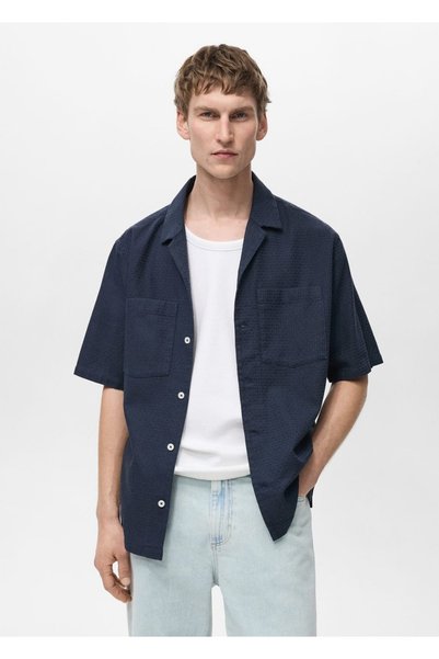 100% Cotton Seersucker Check Shirt