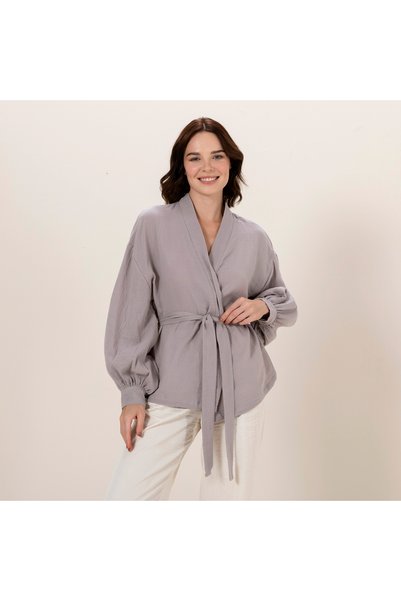 Mamie Kimono Warm Gray