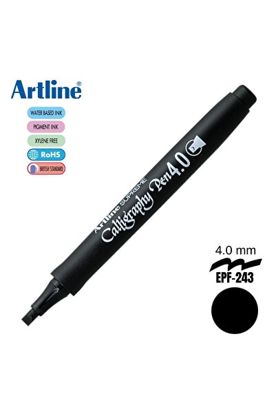 Калиграфско пенкало Caligraphy Pen 4.0 со закосен врв црно / EPF-244