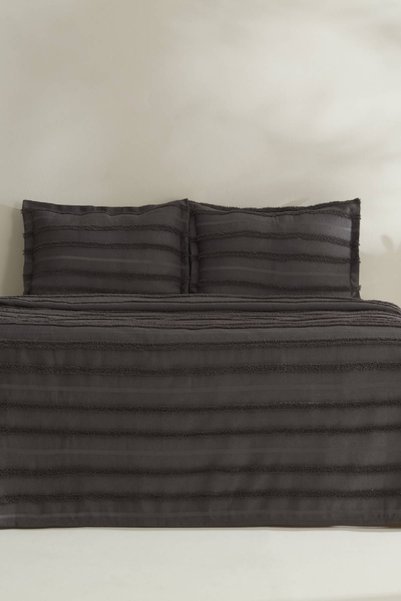 Arlina bold double bedspread set anthracite