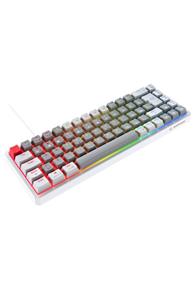 YORU Mini RGB механичка гејмерска тастатура – Outemu Red Switch, Hot-Swap, Anti-Ghosting сива/бела