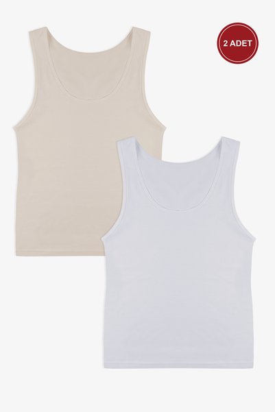 Women's Thick Strap Cotton Double Tank Top