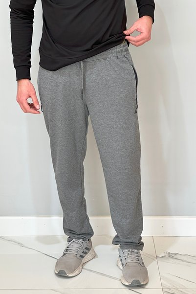 3-Pocket Men's Sweatpants with Straight Legs and Elastic Waist 24702 Anthracite