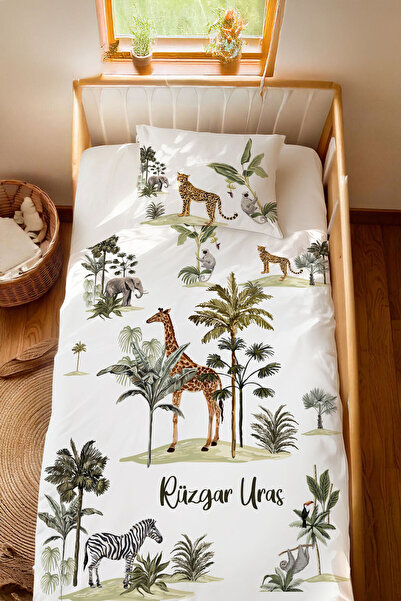 Персонализиран Montessori комплет постелнина 100x200 Safari