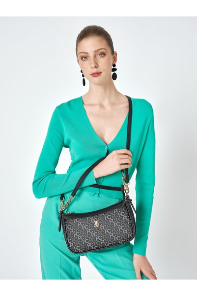 Women's Black Shoulder Bag 05Po25Y1997