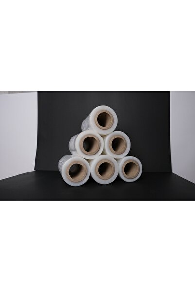 Стреч фолија 50cm X 300m - 17 микрони, проѕирна, 6 парчиња, 2000 gr