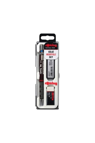 Tikky Versatil Pen Set - 0.7 mm Nib, Burgundy, Eraser and 12 Nibs Gift