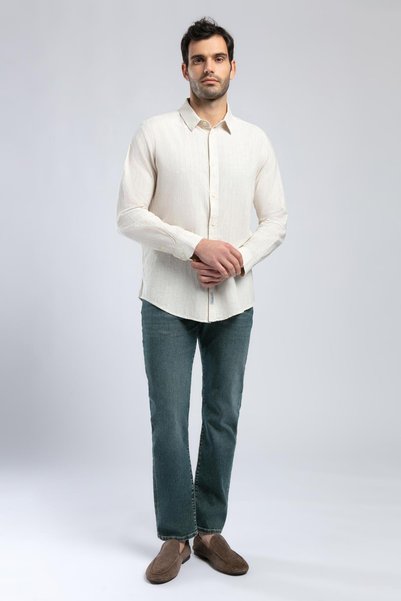 Pavlon Men's Long Sleeve Woven Shirt White