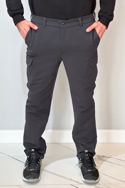 Men's Cargo Pocket Raised Trousers Rea-9707 Navy Blue