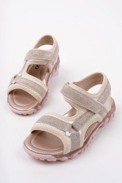 Elon Velcro and Glitter Daily Girls' Sandals