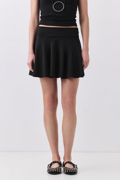 Women's Mini Flared Skirt Black 3012