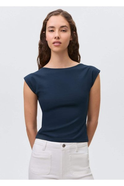 100% Cotton Boat Neck T-Shirt