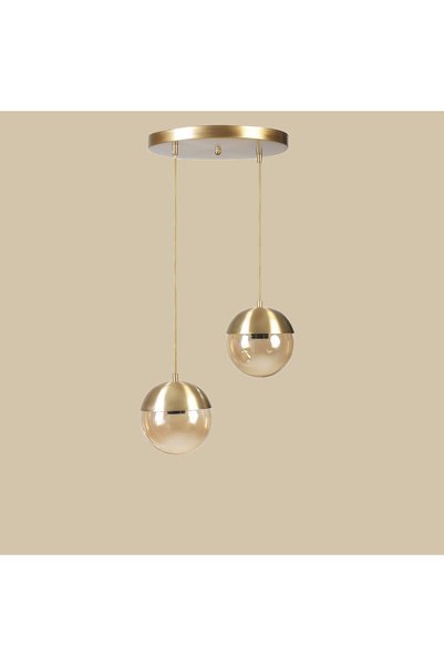 Liora 2-Piece Honey Glass Chandelier Antique