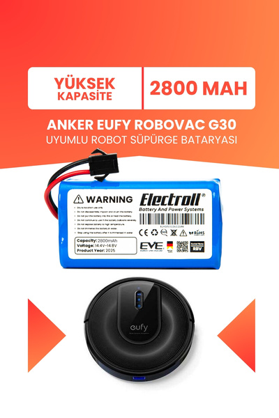 Eufy Robovac G30 компатибилна батерија (ВИСОК КАПАЦИТЕТ) 2800mah замена за батерија на робот правосмукалка