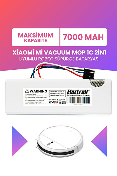 Компатибилна батерија за Xiaomi Mi Vacuum Mop 1c 2in1 (МАКСИМАЛЕН КАПАЦИТЕТ) 7000mah робот правосмукалка STYTJ01ZHM