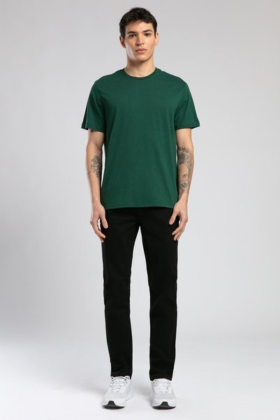 Baselo Men's 100% Cotton O-Neck T-Shirt Emerald