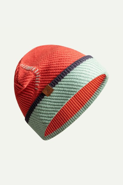 Red Unisex Contrast Stitched Beret |   (Bonoca - Coral)
