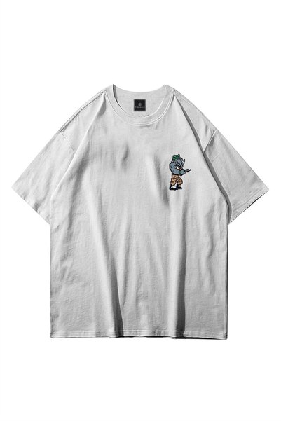 Unisex Rocksteady Ninja Turtles White Tshirt