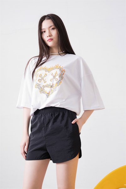 Unisex Bone Heart White T-shirt