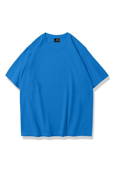 Unisex Blue Basic T-shirt
